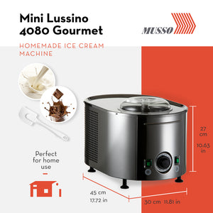 【値下げいたします】 Musso MINI Ice Cream Machine Home Ice Cream Maker - MINI LUSSINO 4080 - Gourmet Version